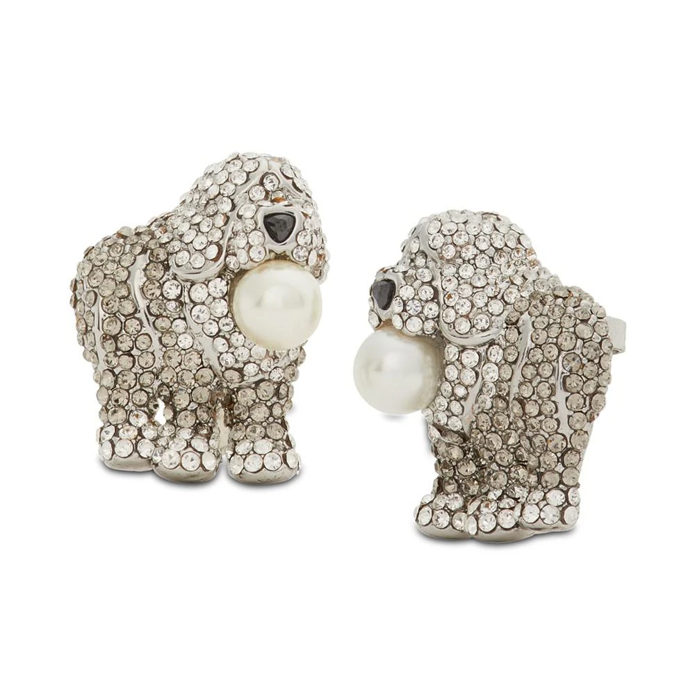 商品Kate Spade|Silver-Tone Pavé & Imitation Pearl Sheep Dog Statement Stud Earrings,价格¥491,第1张图片
