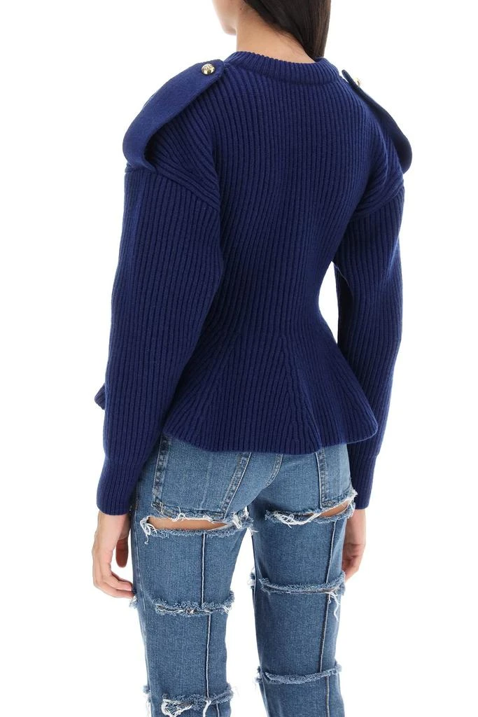 商品Alexander McQueen|ribbed peplum cardigan,价格¥4099,第3张图片详细描述