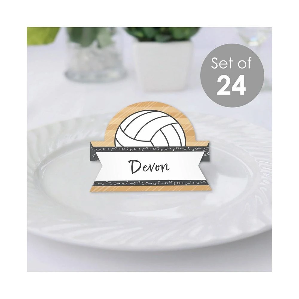 商品Big Dot of Happiness|Bump, Set, Spike Volleyball Baby or Birthday Party Table Name Place Cards 24 Ct,价格¥112,第2张图片详细描述