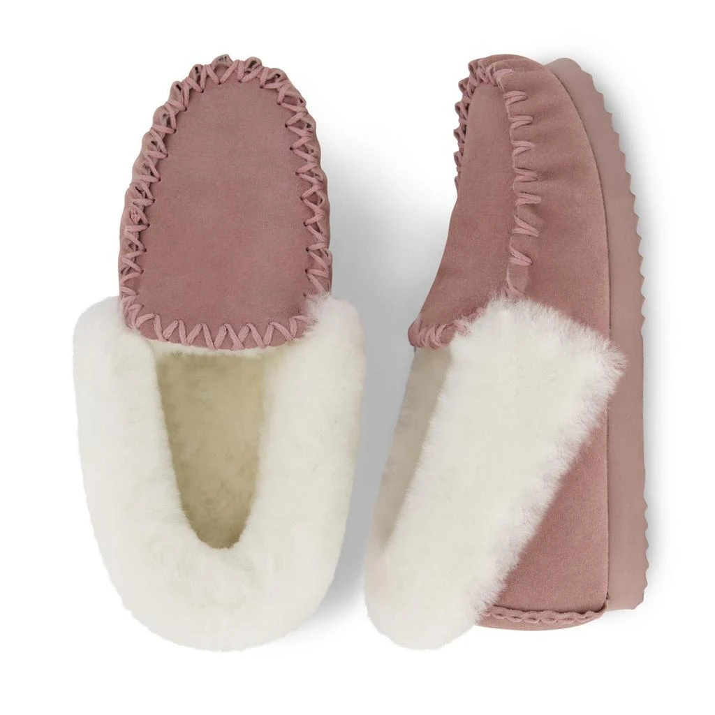 EMU Ridge Molly Suede Shearling Wool Lined Womens Moccasin Slippers 商品