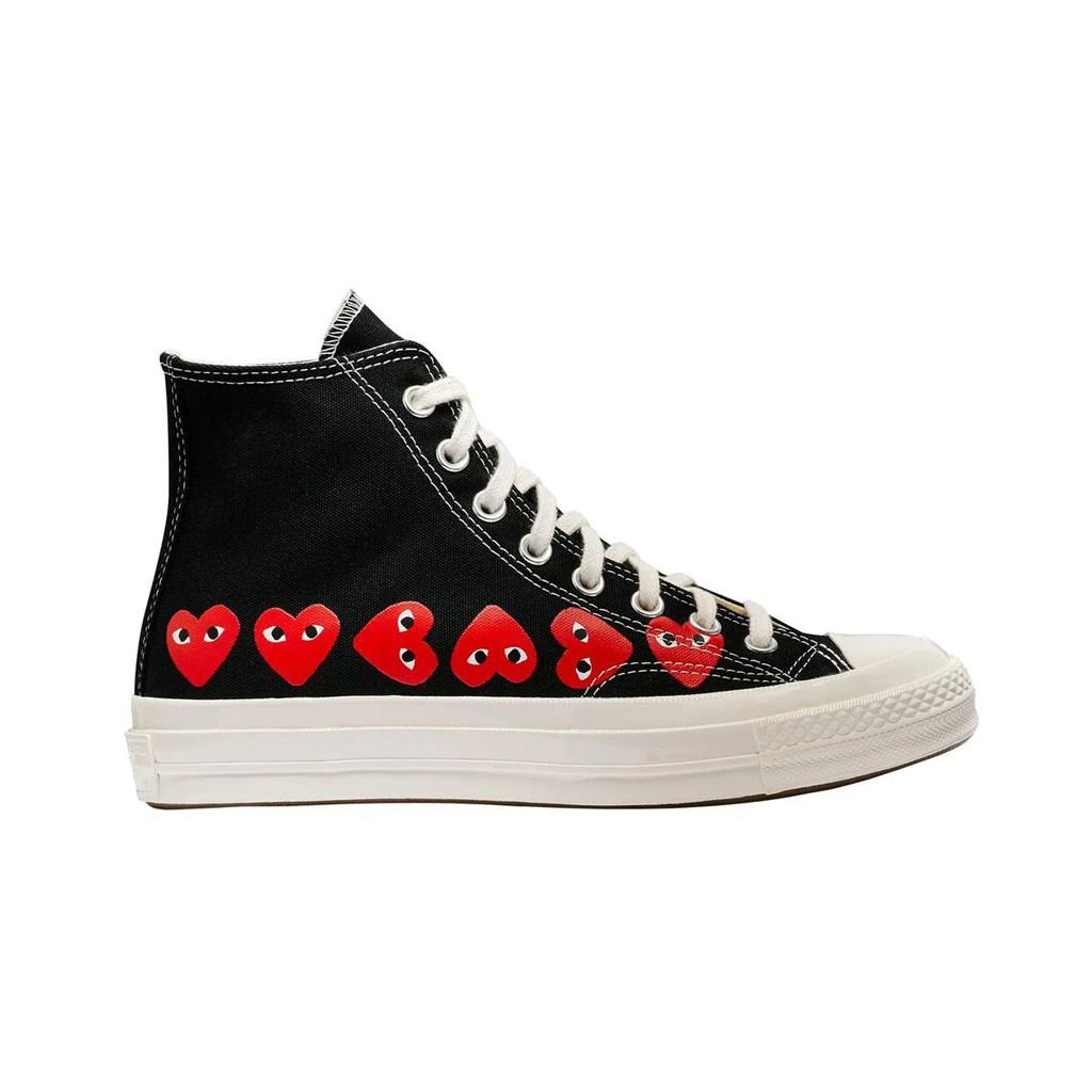 商品Comme des Garcons|COMME DES GARÇONS PLAY CONVERSE CHUCK 70 MULTI HEART HIGH BLACK,价格¥1446,第2张图片详细描述