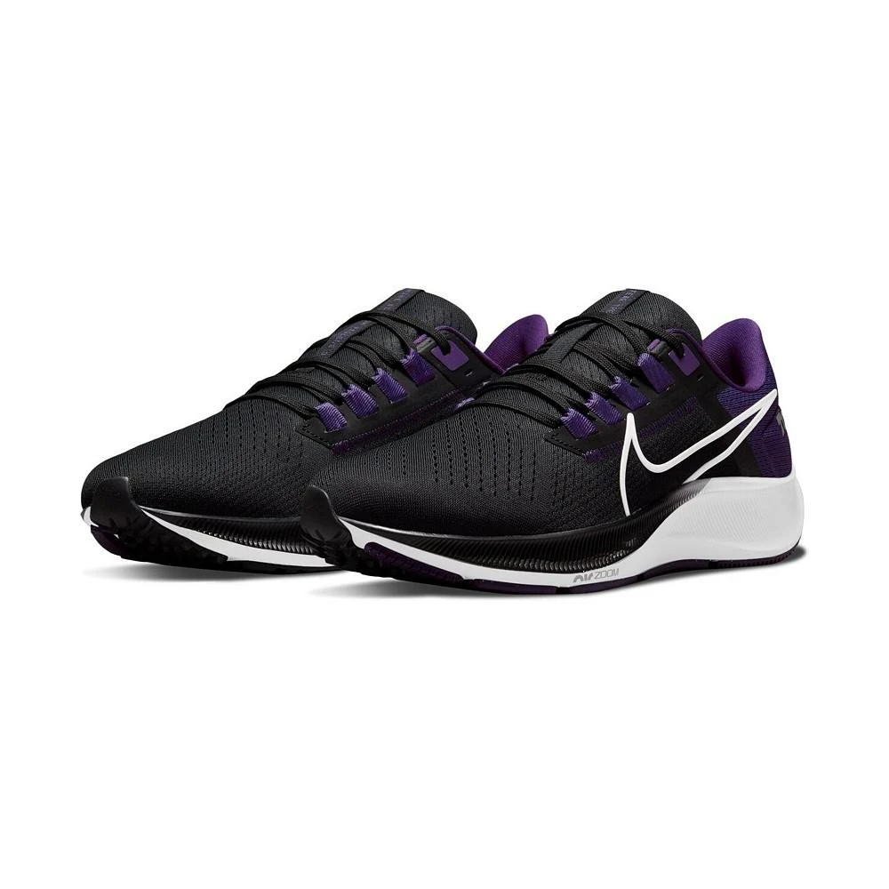 商品NIKE|Men's and Women's Black TCU Horned Frogs Zoom Pegasus 38 Running Shoe,价格¥973,第3张图片详细描述