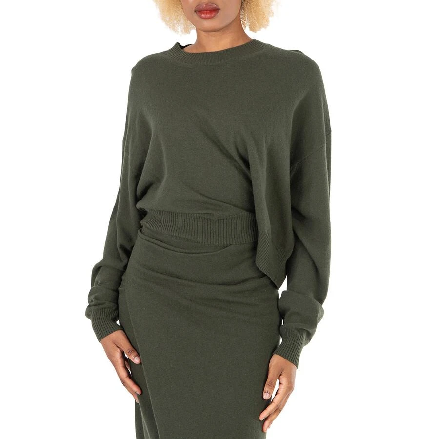 商品Kenzo|Ladies Dark Khaki Asymmetric Hem Knit Jumper,价格¥1471,第1张图片