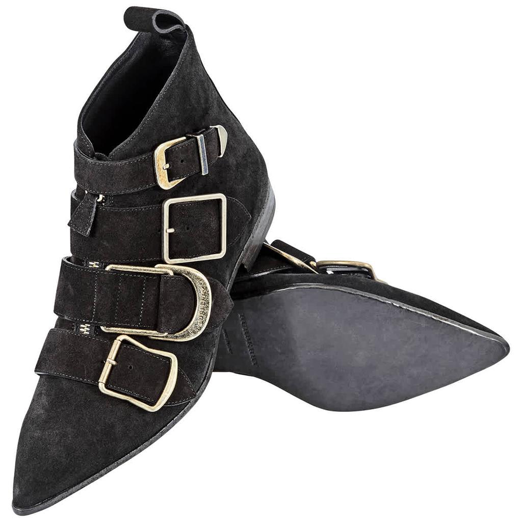 Burberry Ladies Black Buckled Ankle Boots, Brand Size 35商品第2张图片规格展示