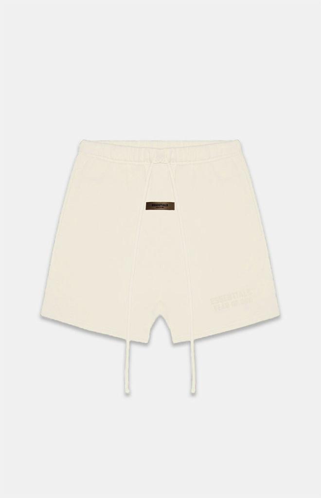 男女同款 米白色 针织休闲短裤商品第1缩略图预览