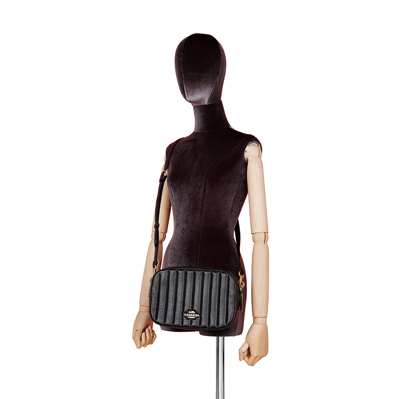 蔻驰 COACH 女士黑色皮革单肩斜挎包 C1569  IMBLK商品第12张图片规格展示
