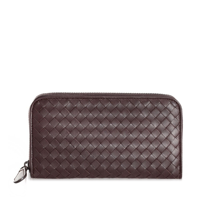 Bottega Veneta 葆蝶家 INTRECCIATO中性深棕色羊皮长款钱包 114076-V001N-2040商品第4张图片规格展示