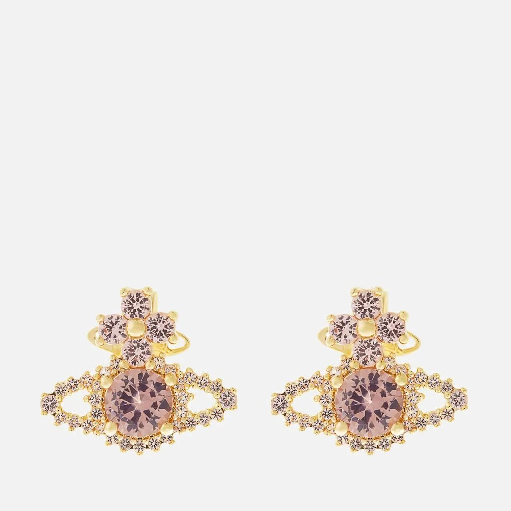 商品Vivienne Westwood|Vivienne Westwood Valentina Orb Gold-Tone Brass and Crystal Earrings,价格¥1146,第1张图片