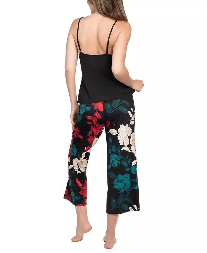 商品Linea Donatella|Women's 3-Piece Sharifa Floral Top, Pants and Robe Pajama Set,价格¥574,第5张图片详细描述