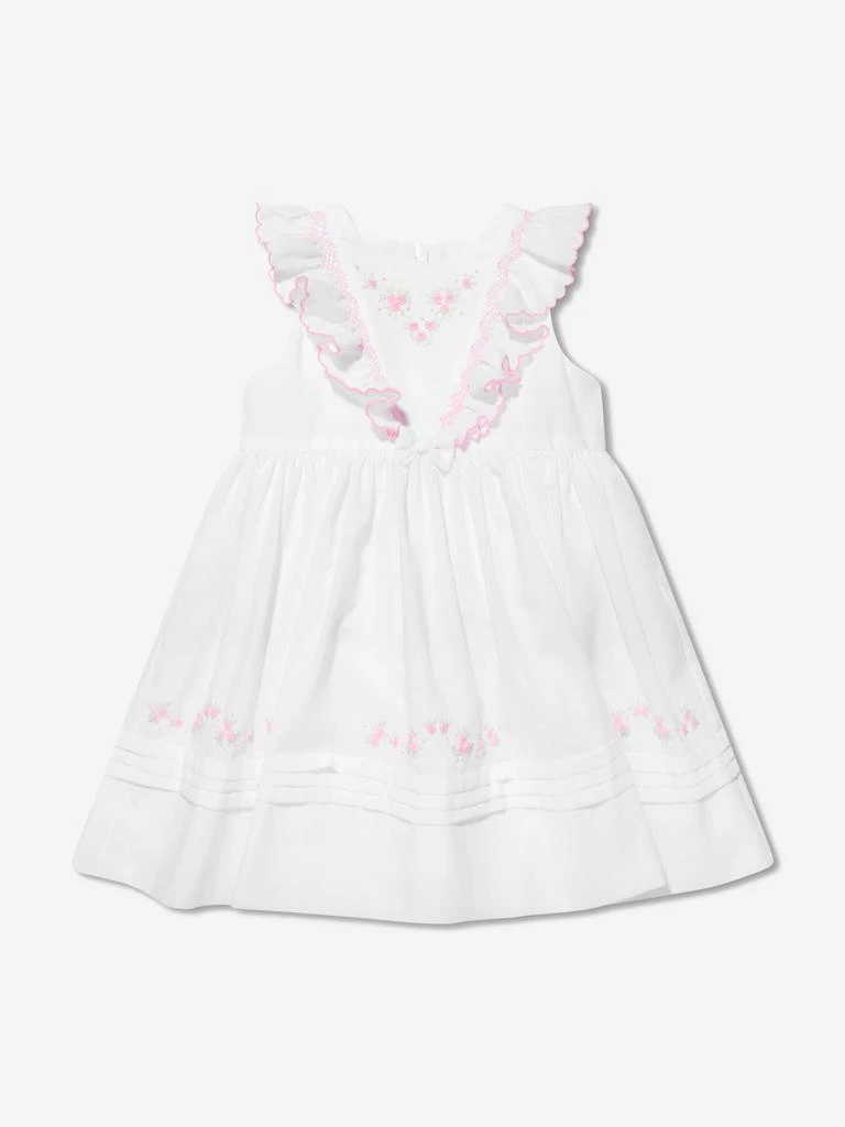 商品Sarah Louise|Baby Girls Embroidered Dress in White,价格¥352,第1张图片