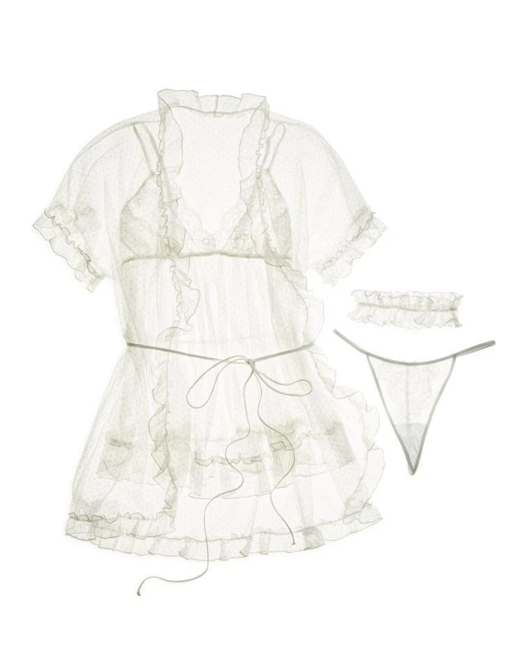 商品In Bloom|In Bloom by Jonquil Babydoll & Robe 4-Piece Set,价格¥230,第1张图片