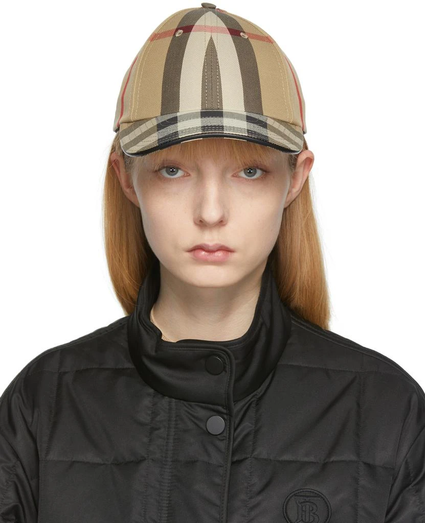 商品Burberry|Beige Giant Check Cap,价格¥3280,第1张图片