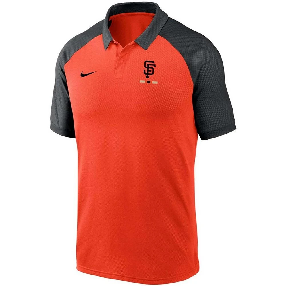 商品NIKE|Men's Orange San Francisco Giants Legacy Tri-Blend Raglan Performance Polo,价格¥535,第2张图片详细描述