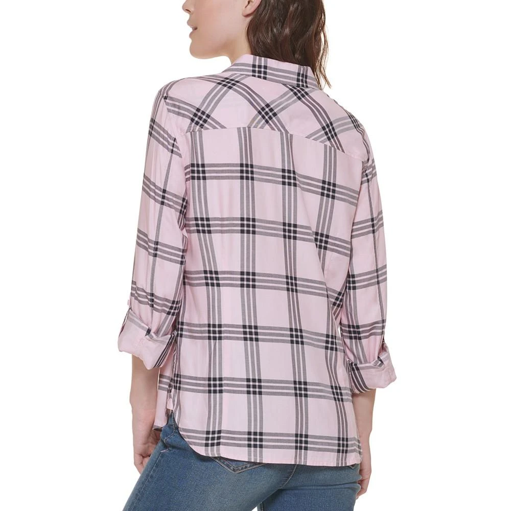 商品Tommy Hilfiger|Plaid Utility Shirt, Created for Macy's,价格¥157,第2张图片详细描述