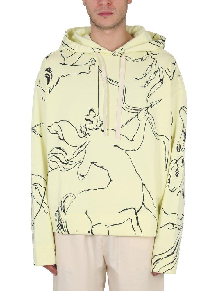 Jil Sander Graphic-Printed Drawstring Hoodie商品第1张图片规格展示