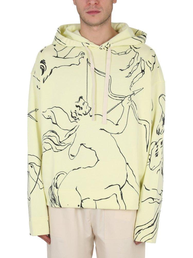 商品Jil Sander|Jil Sander Graphic-Printed Drawstring Hoodie,价格¥1895-¥2589,第1张图片