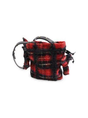 商品[二手商品] Simone Rocha|Simone Rocha Tartan Bow Pouch Bag In Multicolor Wool,价格¥2307,第1张图片