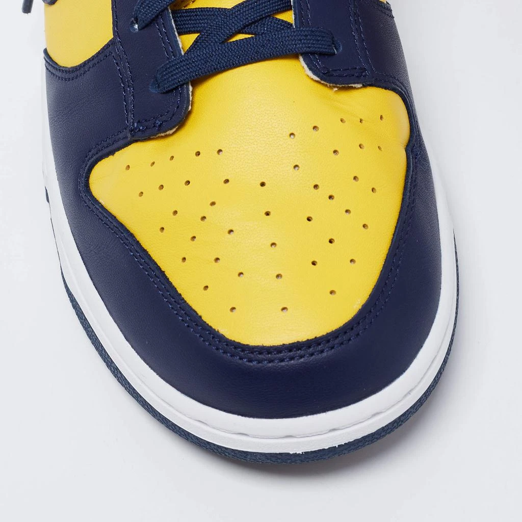 Nike Navy Blue/Yellow Leather Dunk Lace Up Retro Sneakers  Size 47 商品