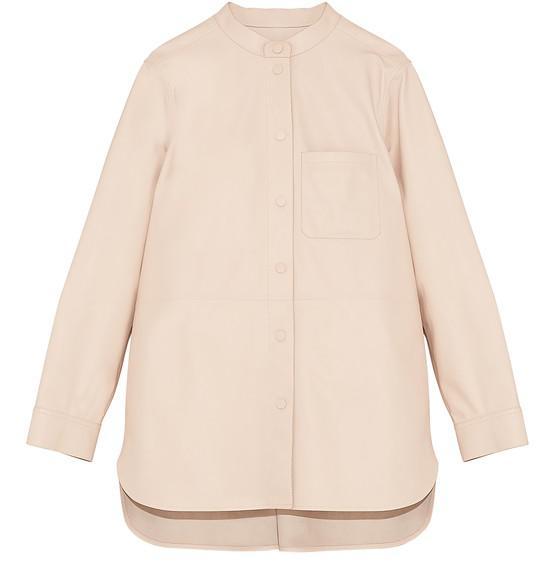 商品Yves Salomon|长袖真皮衬衫,价格¥9151,第1张图片