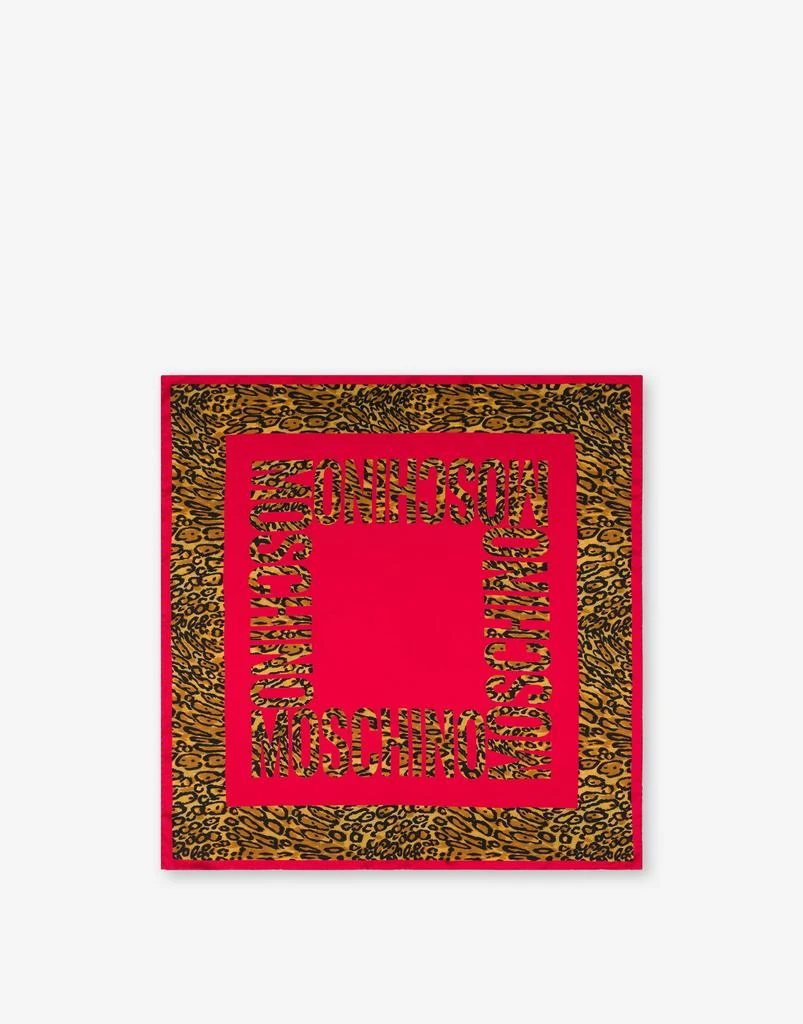 商品Moschino|Leopard Logo Silk Scarf,价格¥1872,第1张图片