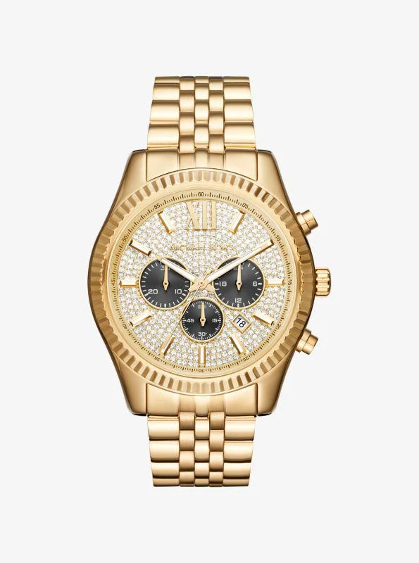 商品Michael Kors|Oversized Lexington Gold-Tone Watch,价格¥2809,第1张图片