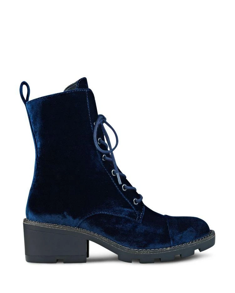 商品KENDALL and KYLIE|Park Velvet Lace Up Combat Boots ,价格¥438,第2张图片详细描述