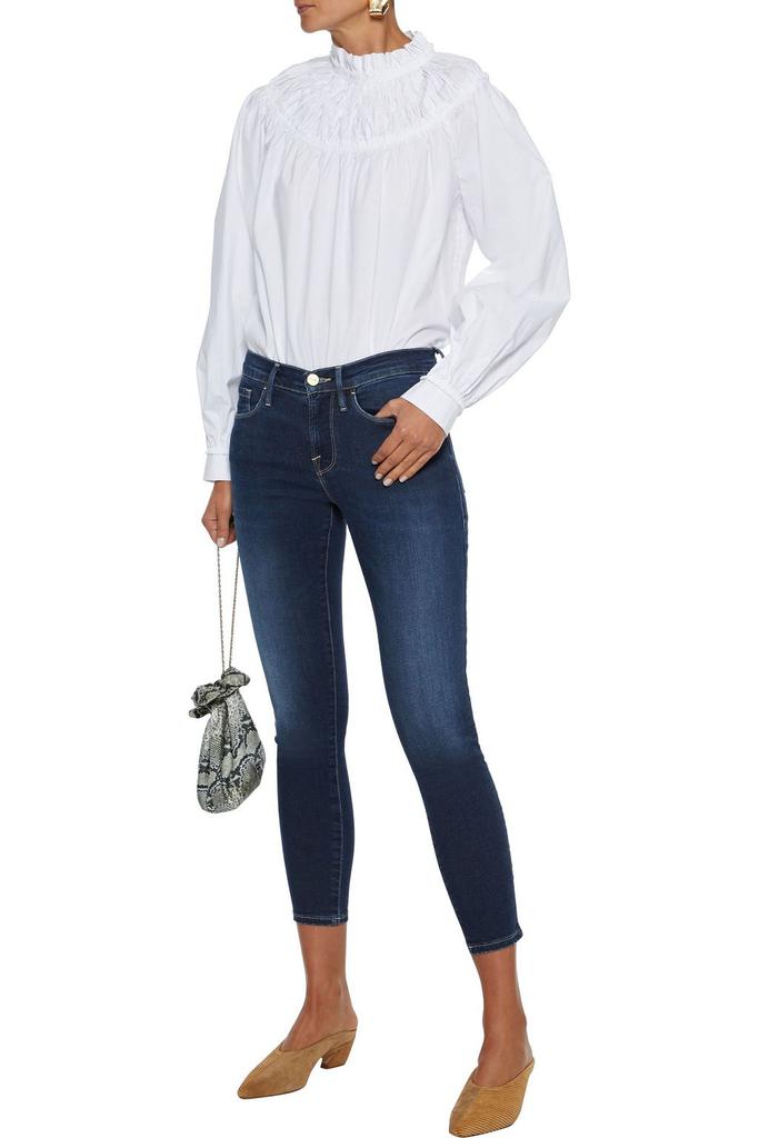 Le Skinny De Jeanne Crop faded mid-rise skinny jeans商品第4张图片规格展示