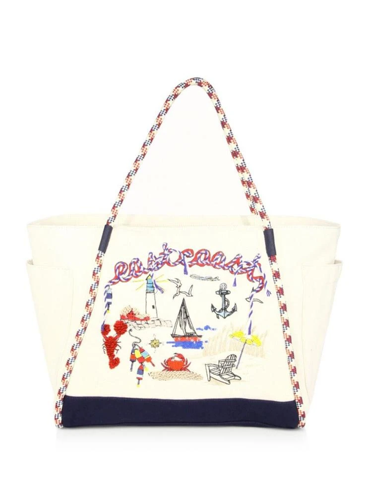 商品Tory Burch|Nautical Canvas East Coast Tote,价格¥1848,第1张图片