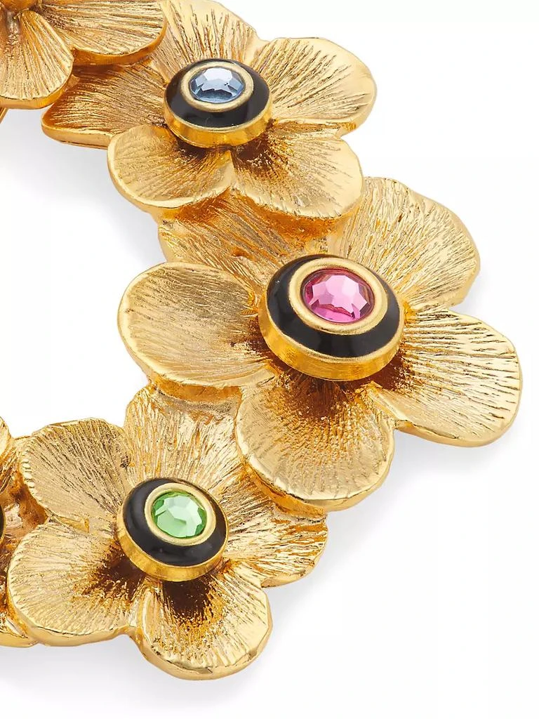 商品Kenneth Jay Lane|22K Gold-Plated &amp; Glass Crystal Graduated Flower Brooch,价格¥811,第4张图片详细描述