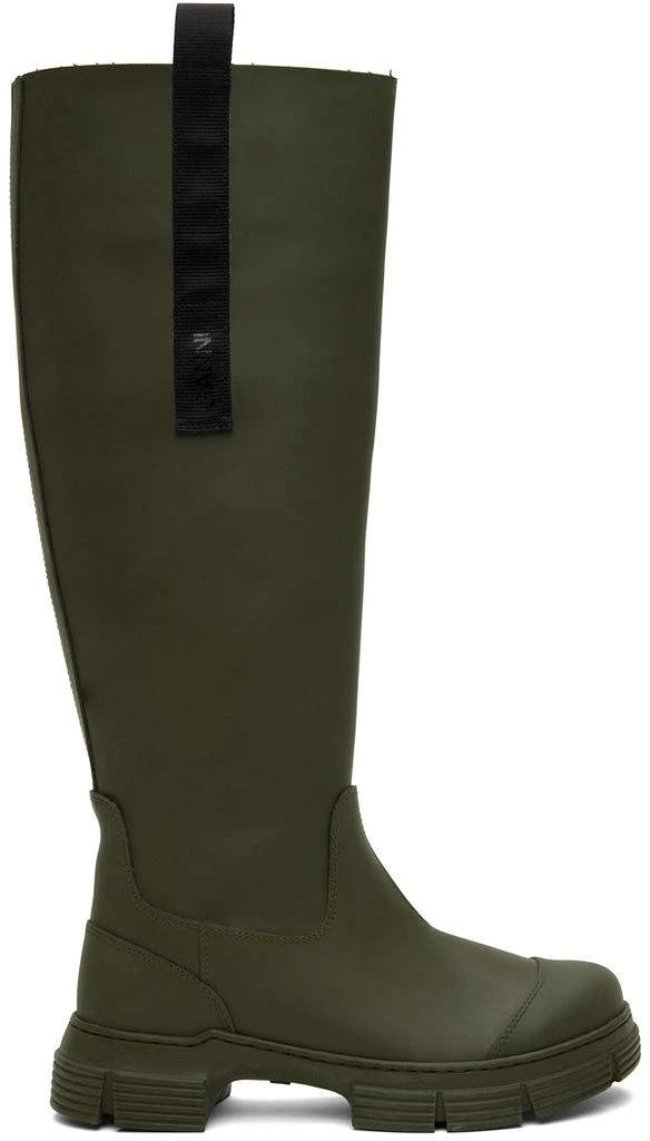 商品Ganni|Khaki Country Boots,价格¥684,第1张图片