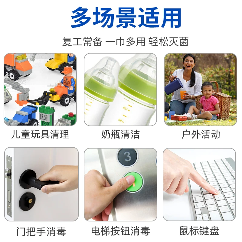 福物抽酒精消毒湿巾80抽*8大包75%度除菌家用卫生擦手纸巾 消毒湿巾80抽*8包 商品