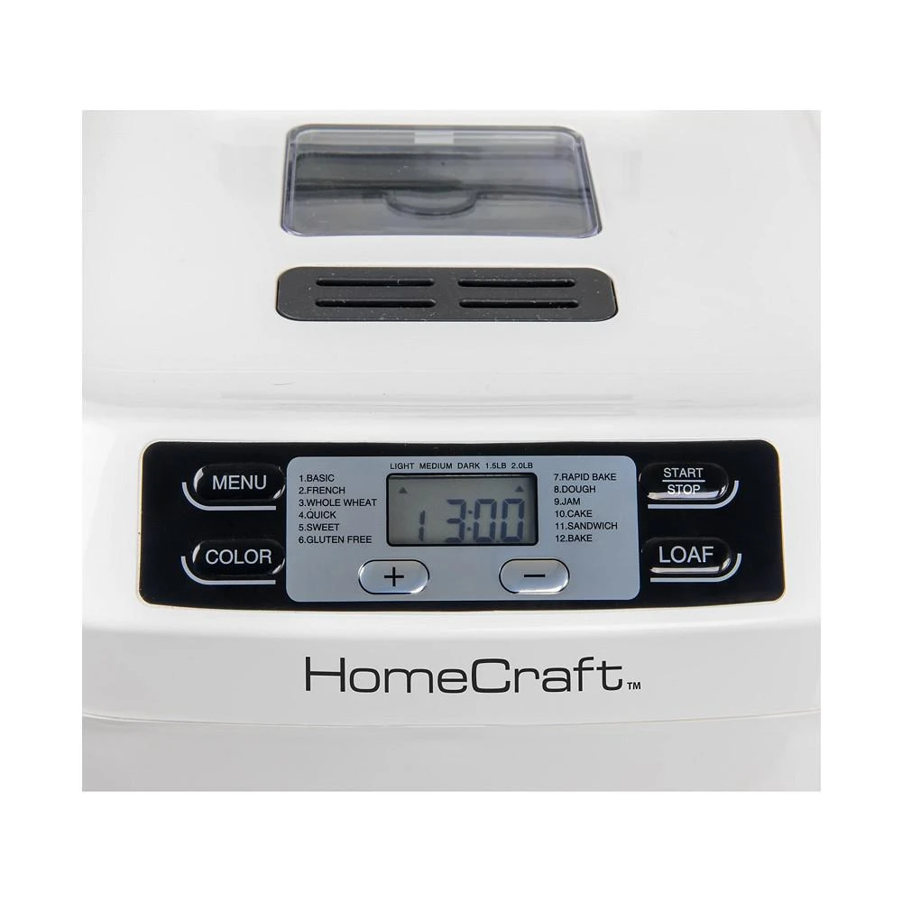 商品HomeCraft|HCPBMAD2WH Programmable Bread Maker with Auto Dispenser,价格¥1174,第4张图片详细描述