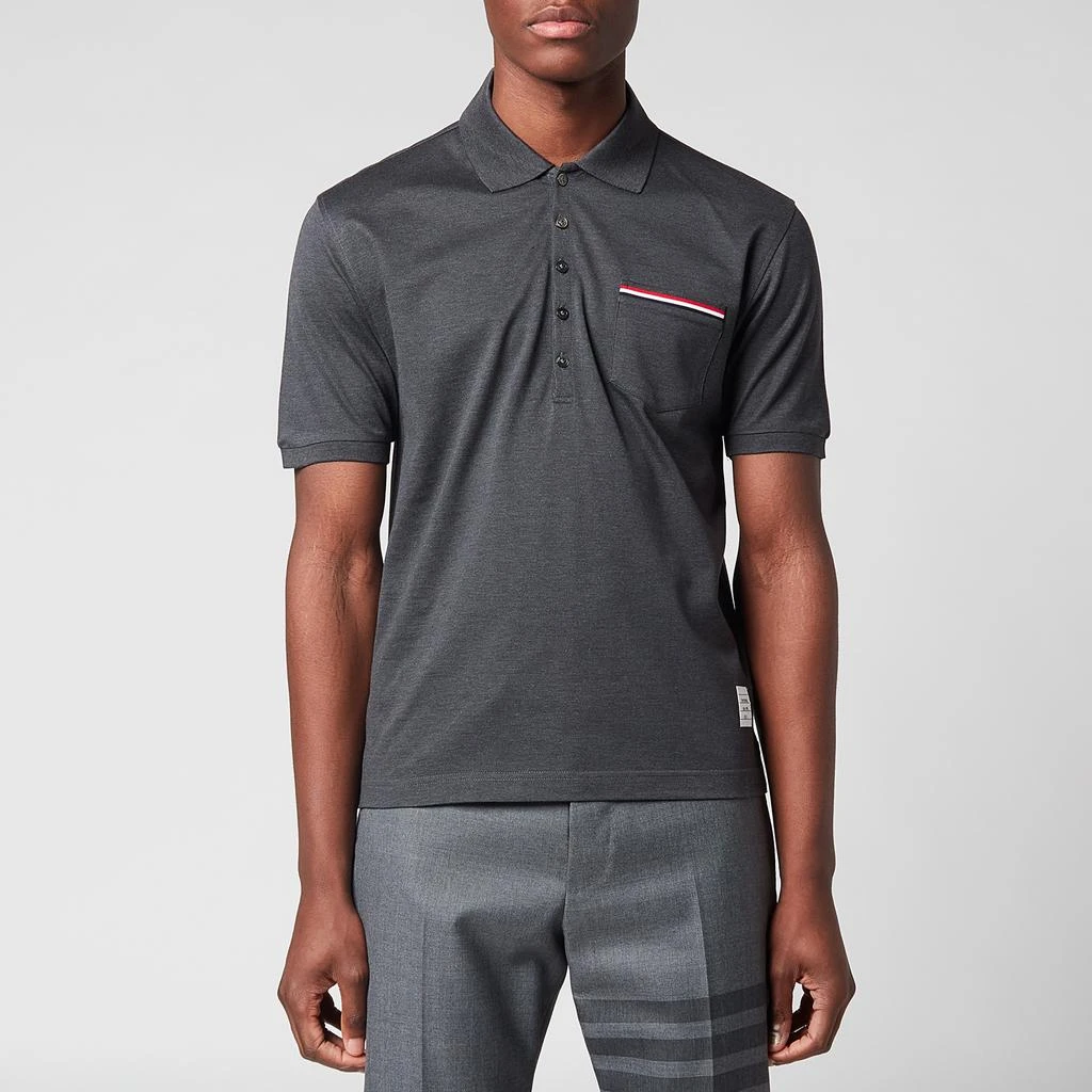 商品Thom Browne|Thom Browne Men's Pocket Polo Shirt - Dark Grey,价格¥2055,第1张图片