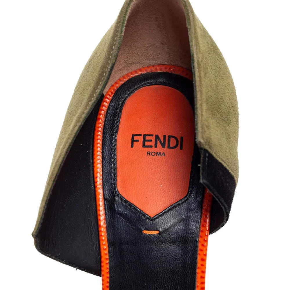 Fendi Multicolor Suede and Leather Pointed-Toe Pumps Size 38 商品