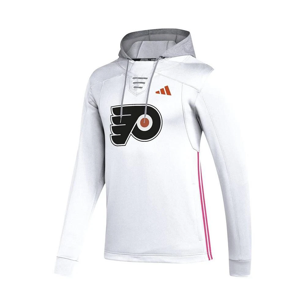 商品Adidas|Men's White Philadelphia Flyers Refresh Skate Lace AEROREADY Pullover Hoodie,价格¥734,第2张图片详细描述