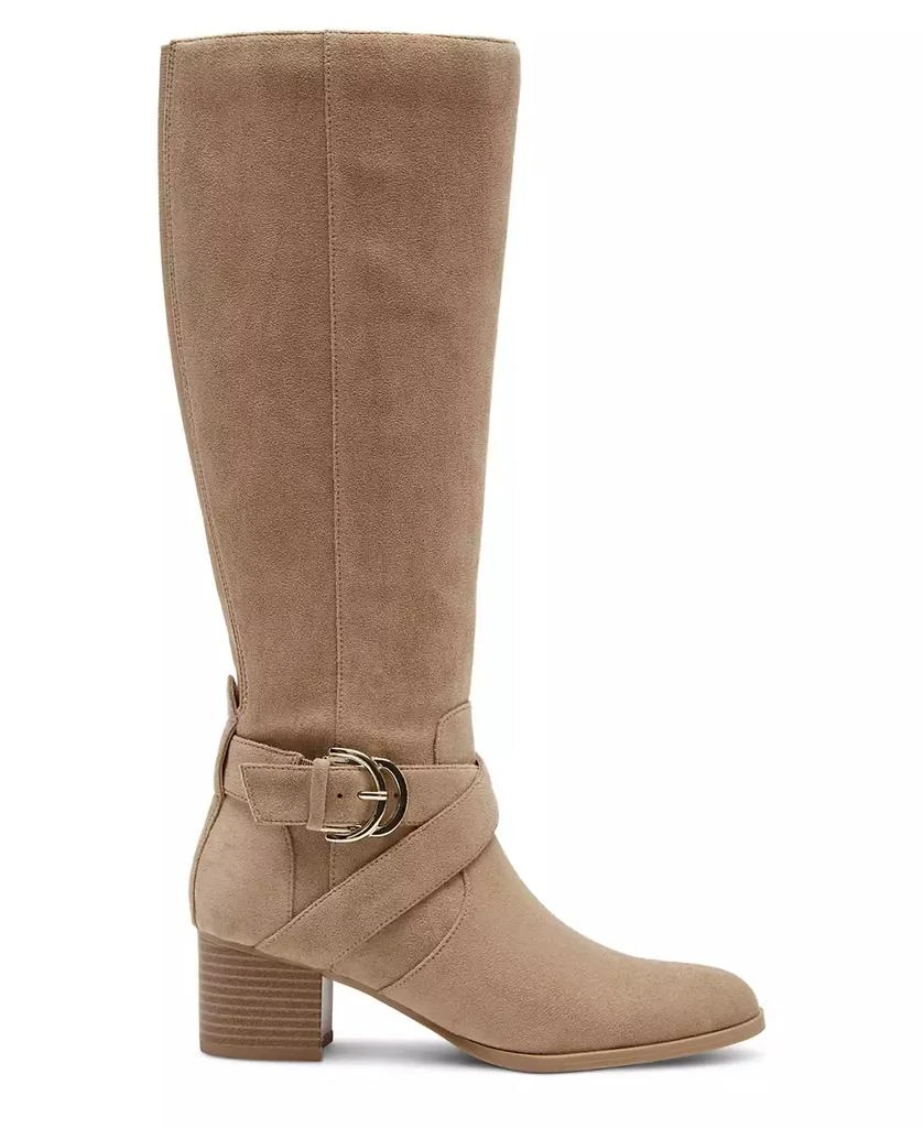 商品Anne Klein|Women's Maelie Knee High Microsuede Regular Calf Boots,价格¥469,第2张图片详细描述