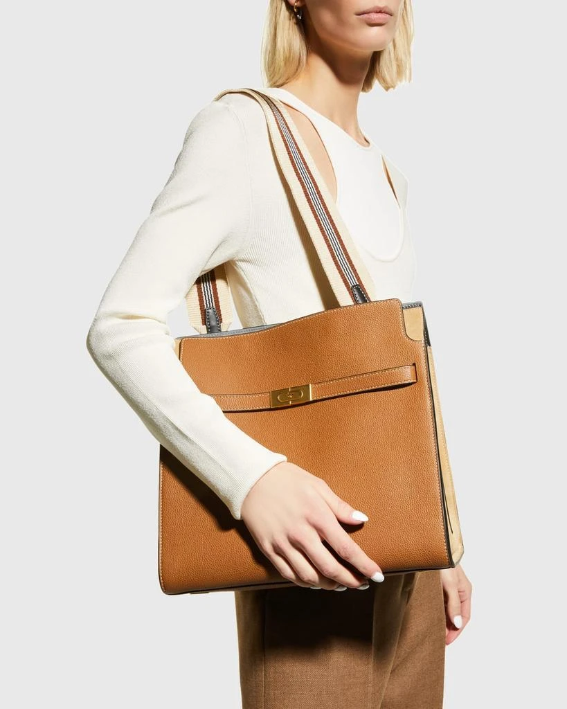 商品Tory Burch|Lee Radziwill Pebbled Leather Double Bag,价格¥10039,第5张图片详细描述