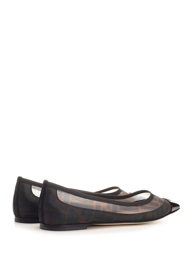 商品Fendi|Ff Mesh Flat Shoes Scarpe Basse Black,价格¥4575,第3张图片详细描述