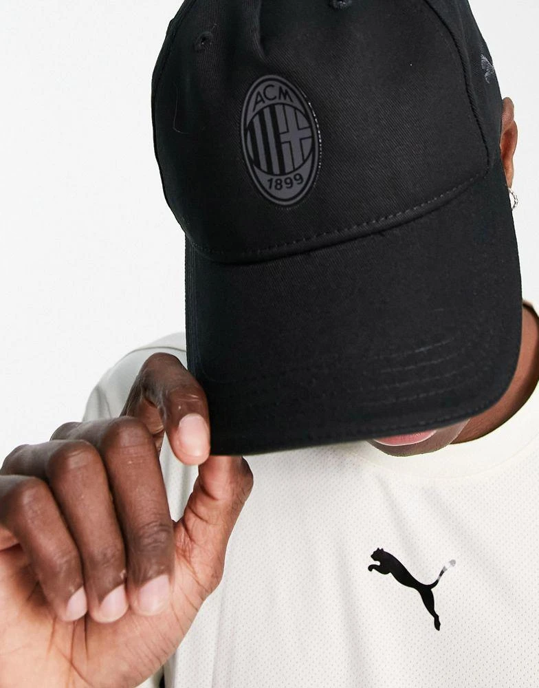 商品Puma|Puma AC Milan team cap in black,价格¥191,第2张图片详细描述