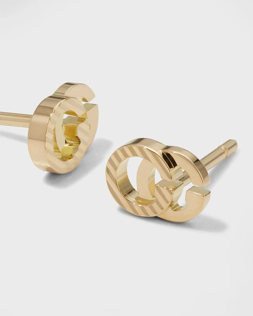 商品Gucci|18k Yellow Gold Running G Stud Earrings,价格¥6125,第5张图片详细描述