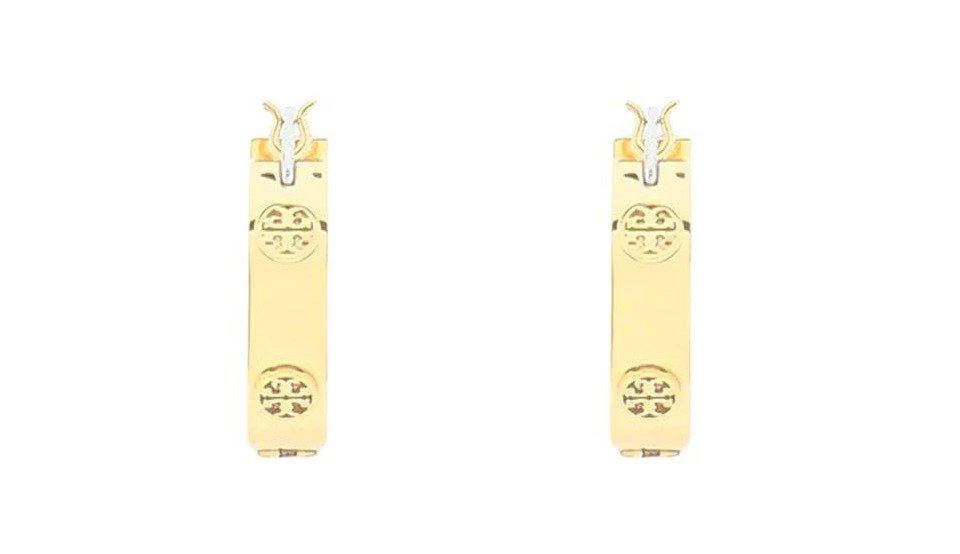 商品Tory Burch|Tory Burch Miller Double T Stud Hoop Earrings,价格¥879,第1张图片