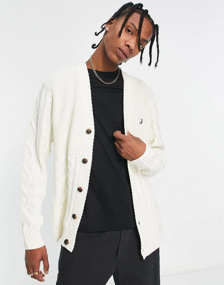 Fred Perry K9551 Classic Cardigan - Shaded Stone 价格¥1143 | 别样