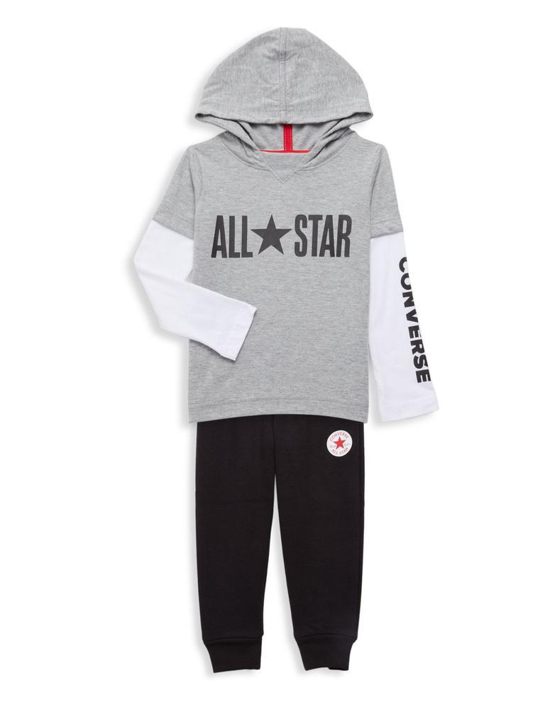 商品Converse|Little Boy's 2-Piece All-Star Hoodie & Joggers Set,价格¥111,第1张图片