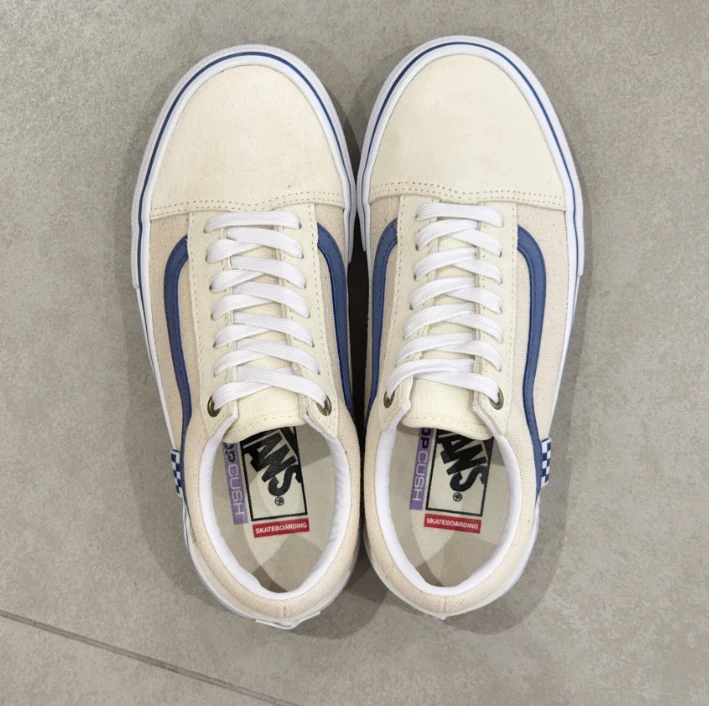 【享贝家】Vans Ols Skool 低帮休闲板鞋 男女同款 白蓝 VN0A5FCBACV（预售，一周后发货） 商品