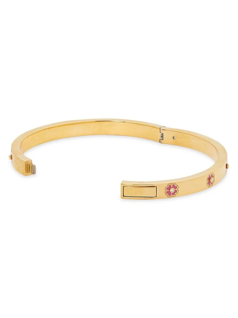 商品Kate Spade|Goldtone, Enamel & Cubic Zirconia Flower Bangle,价格¥355,第2张图片详细描述