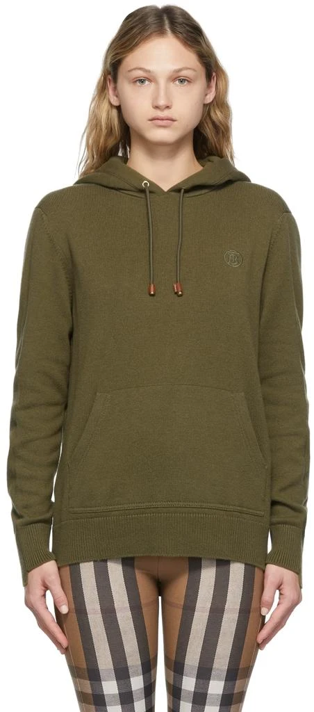 商品Burberry|Green Jaida Knit Hoodie,价格¥9783,第1张图片