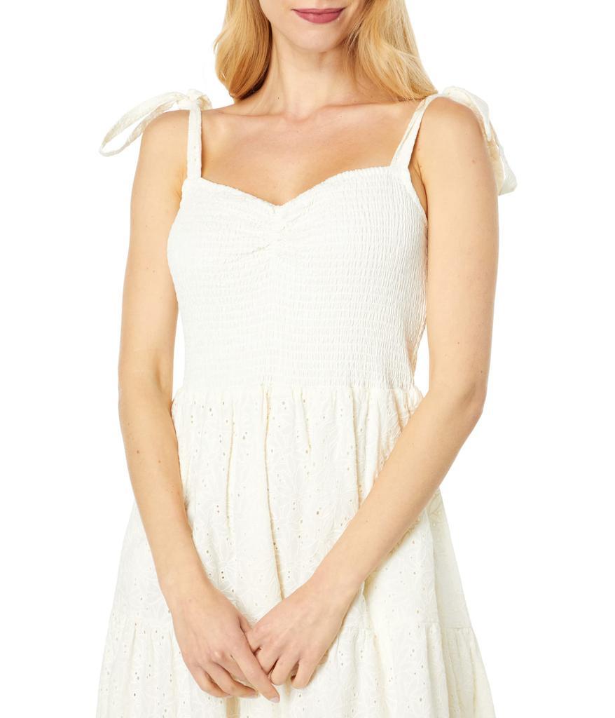 商品Madewell|Eyelet Lucie Tie-Strap Tiered Midi Dress,价格¥526,第5张图片详细描述