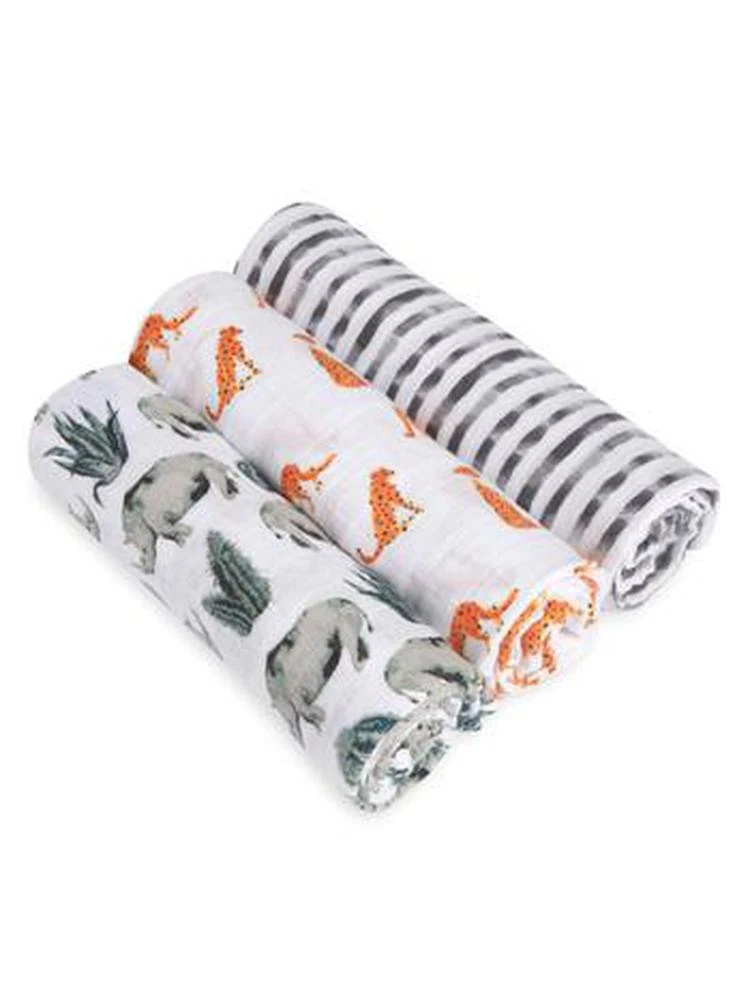 商品aden + anais|Baby's Set of 3 Classic Serengeti Cotton Swaddles,价格¥283,第1张图片
