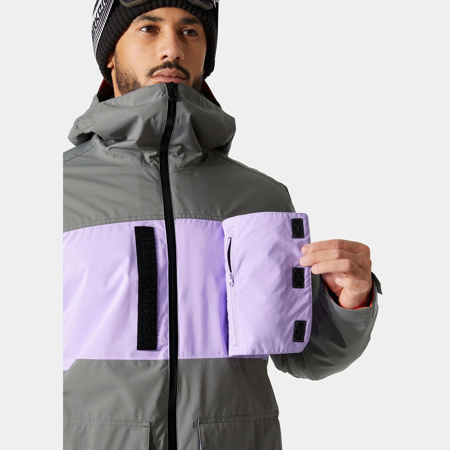 商品【商品预售7天】 Helly Hansen|Helly Hansen 男士户外滑雪服上装 65877876CONCRETE 米白色,价格¥3785,第4张图片详细描述