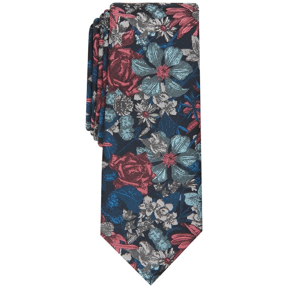 商品Bar III|Men's Troude Skinny Floral Tie, Created for Macy's,价格¥221,第1张图片